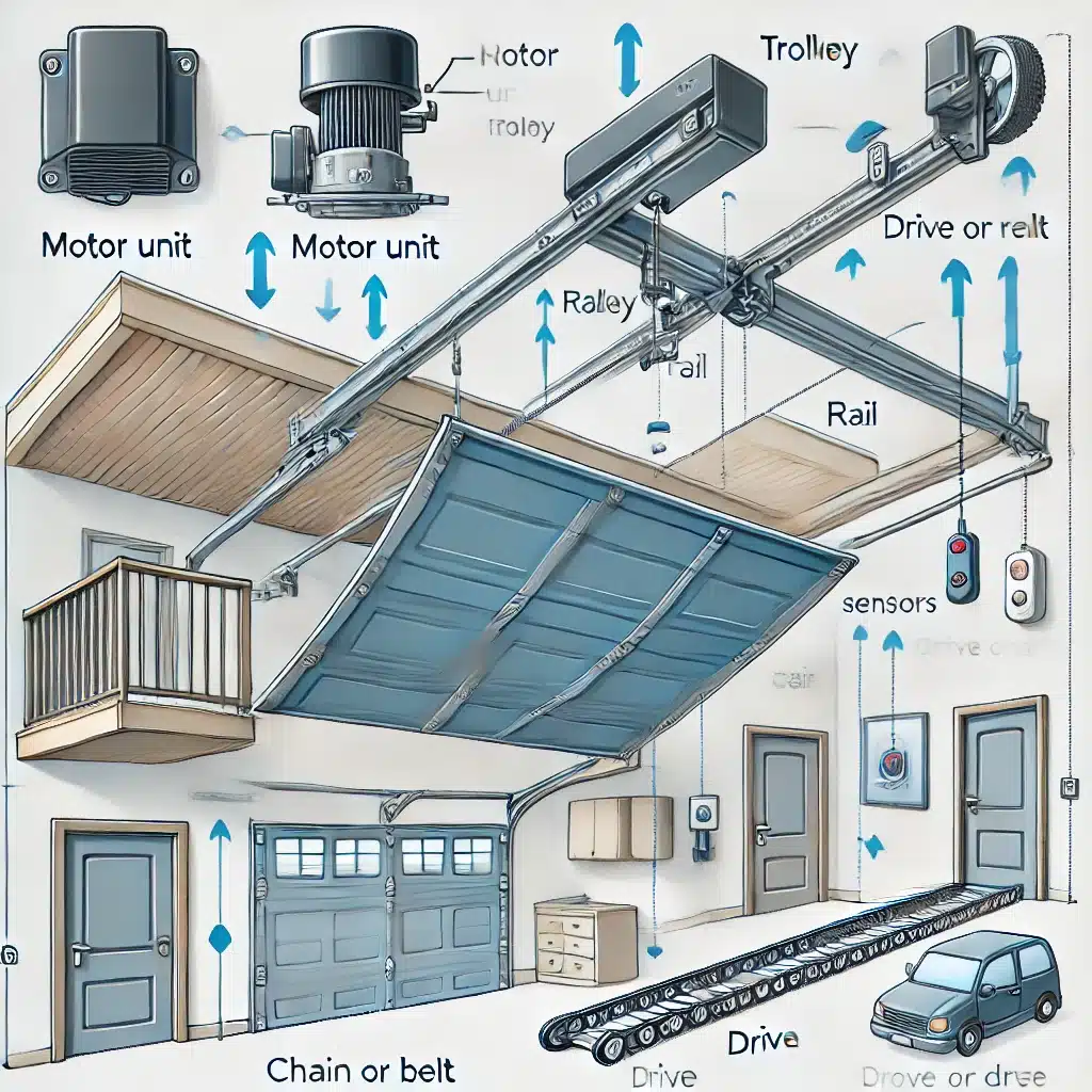 how does a garage door opener work